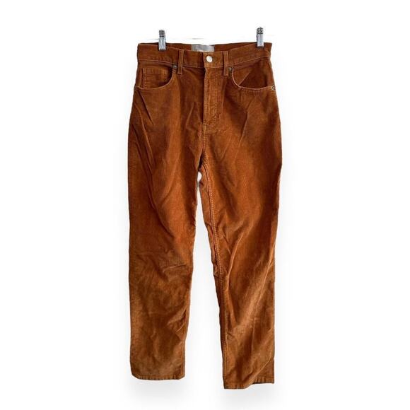 Everlane Tan Brown Baby Cord Cheeky Corduroy High Waist Straight Leg Pants Sz 26 - Picture 9 of 9